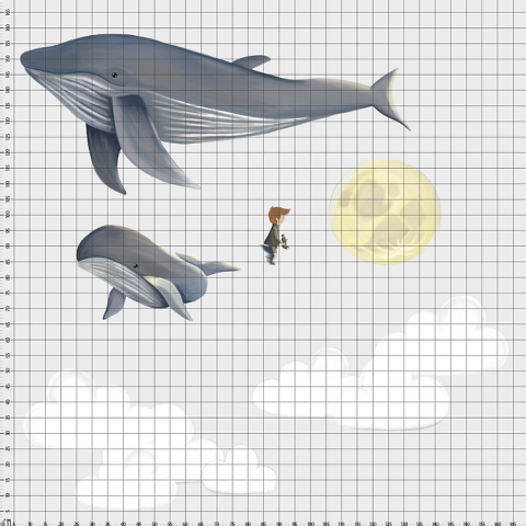 Balina &Uuml;zerinde U&ccedil;an &Ccedil;ocuk