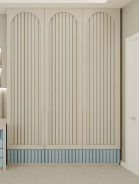 Luna &Uuml;&ccedil; Kapaklı Gardırop