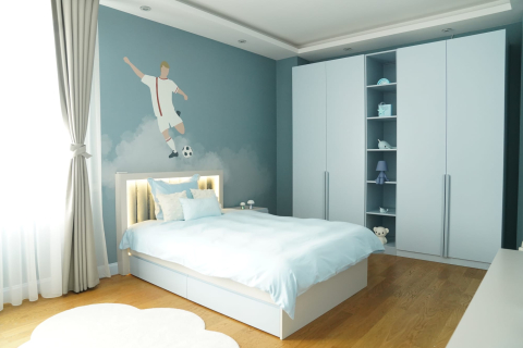 Boho D&ouml;rt Kapaklı Gardırop 