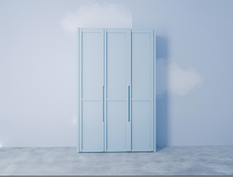 Natus &Uuml;&ccedil; Kapaklı Gardırop