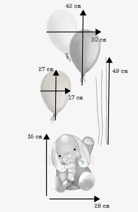 Balon Tutan Yavru Fil