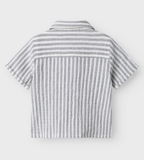 Name İt Keten &Ccedil;izgili G&ouml;mlek