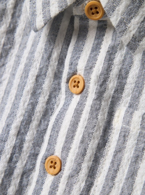 Name İt Keten &Ccedil;izgili G&ouml;mlek