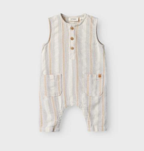 Lil Ateiler Keten D&uuml;ğmeli Salopet