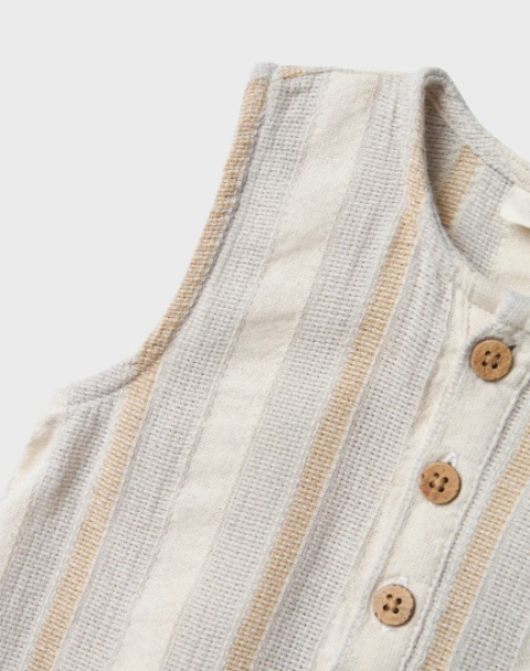 Lil Ateiler Keten D&uuml;ğmeli Salopet