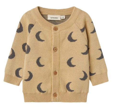 Lil Atelier Ay Desenli Hırka Alt Takım