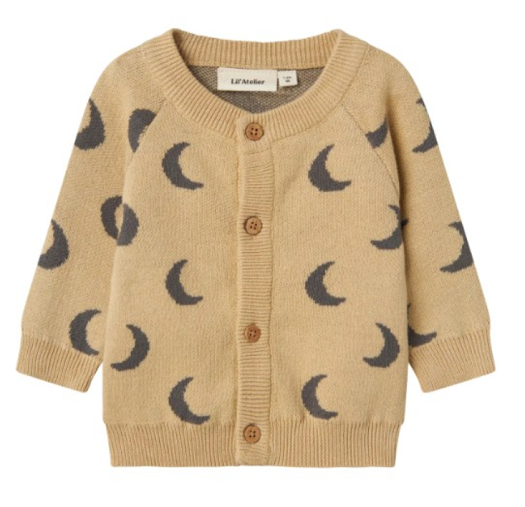 Lil Atelier Ay Desenli Hırka Alt Takım