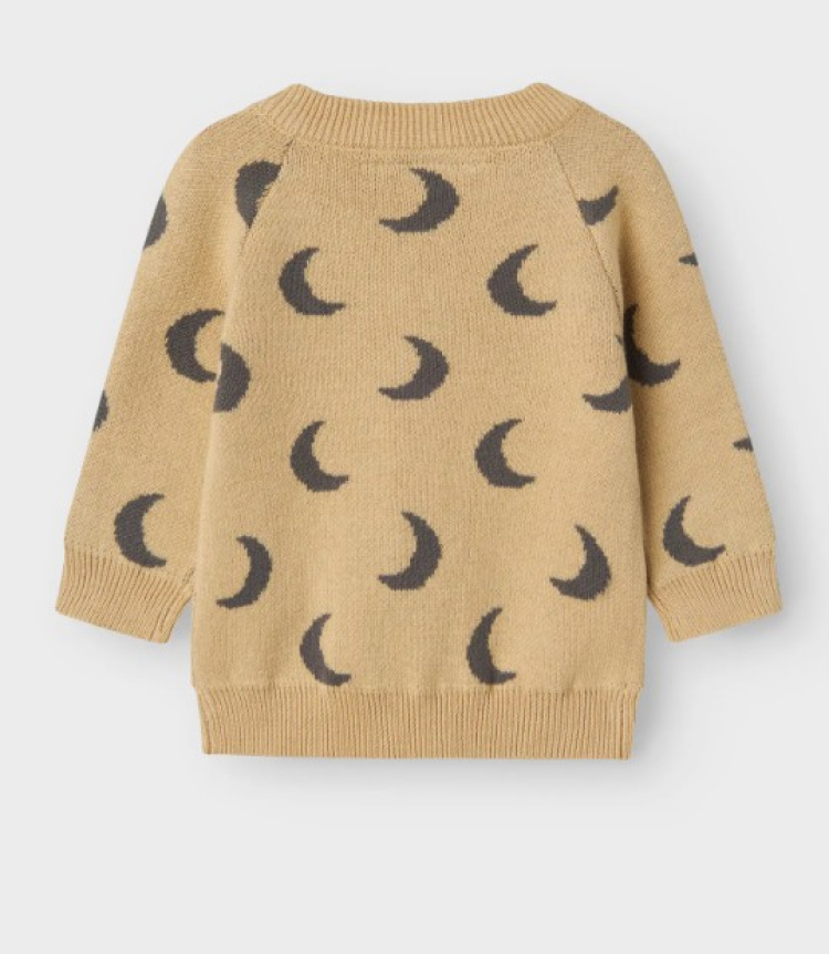 Lil Atelier Ay Desenli Hırka Alt Takım