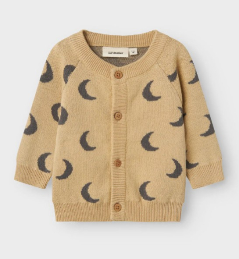 Lil Atelier Ay Desenli Hırka Alt Takım