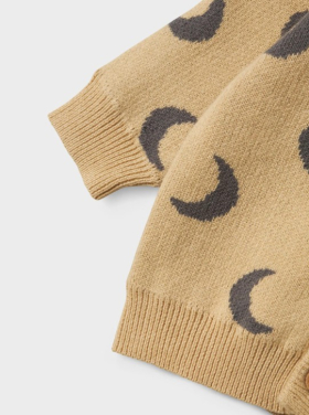 Lil Atelier Ay Desenli Hırka Alt Takım