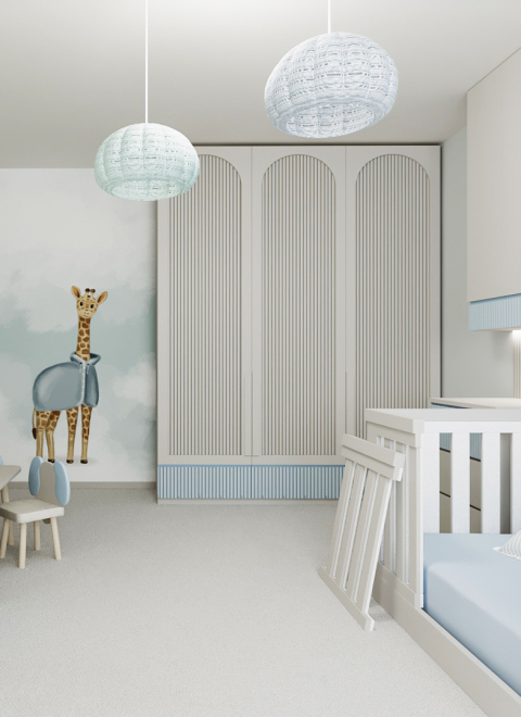 Luna &Uuml;&ccedil; Kapaklı Gardırop